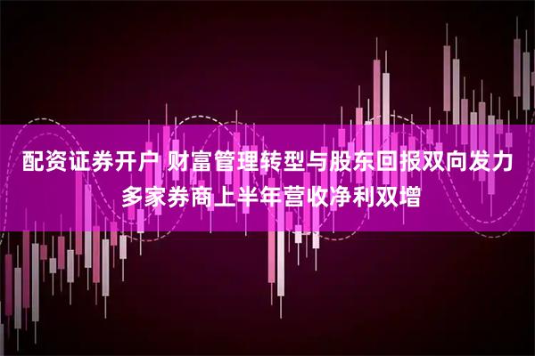 配资证券开户 财富管理转型与股东回报双向发力 多家券商上半年营收净利双增